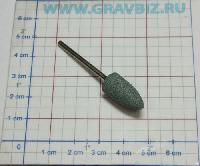 754-016-G07 Шлифовальная насадка для бормашин зеленая пуля 9х18мм